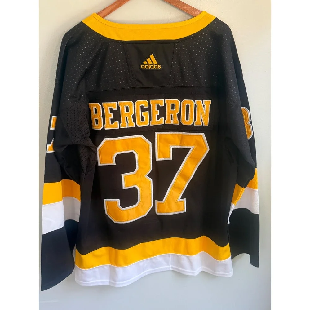 Adidas Boston Bruins Patrice Bergeron 37 Alternate NHL Jersey Mens 52 L Black
